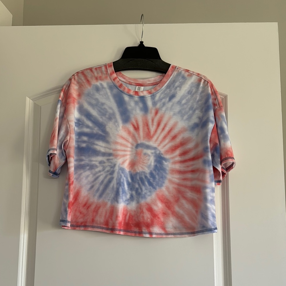 Tie-Dye Women's Top - Red and Blue